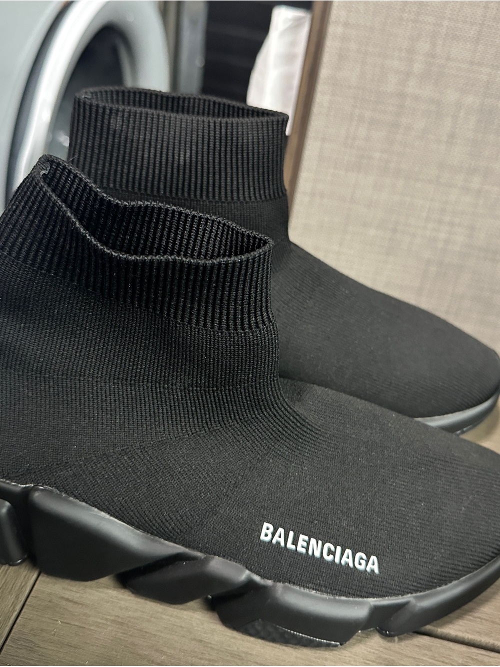 Balenciaga Men's Black Speed Trainer Sock Sneakers